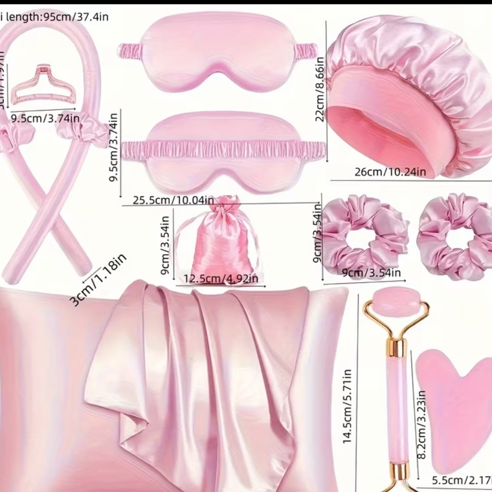 Pink Satin Sleep Set